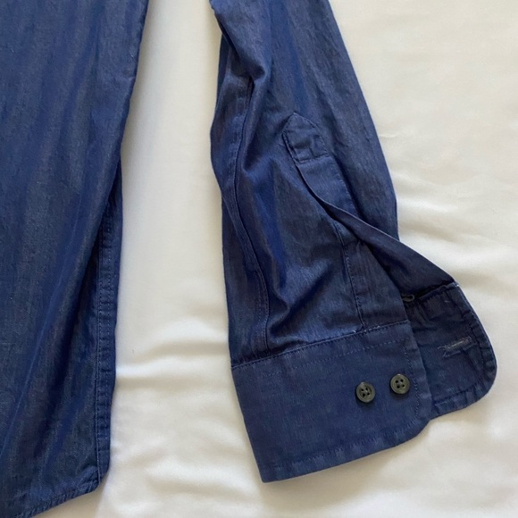 Club Room Men’s Blue Button Down Shirt Neck size 15 sleeves 34/35 - Picture 6 of 8